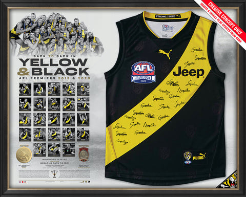 Richmond 2020 Afl Premiers Team Signed Official Guernsey Framed - 4675