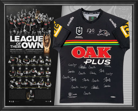 Penrith Panthers Signed 2021 NRL Premiers Official Jersey Framed - 4893