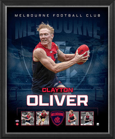 Clayton Oliver Melbourne Demons Official Licensed AFL Print Framed New - 4781