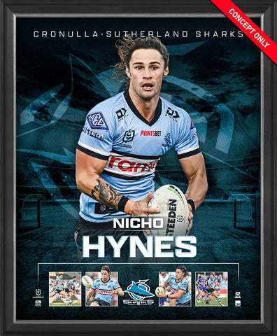 Nicho Hynes Cronulla-Sutherland Sharks Official Nrl Player Print Framed - 5150