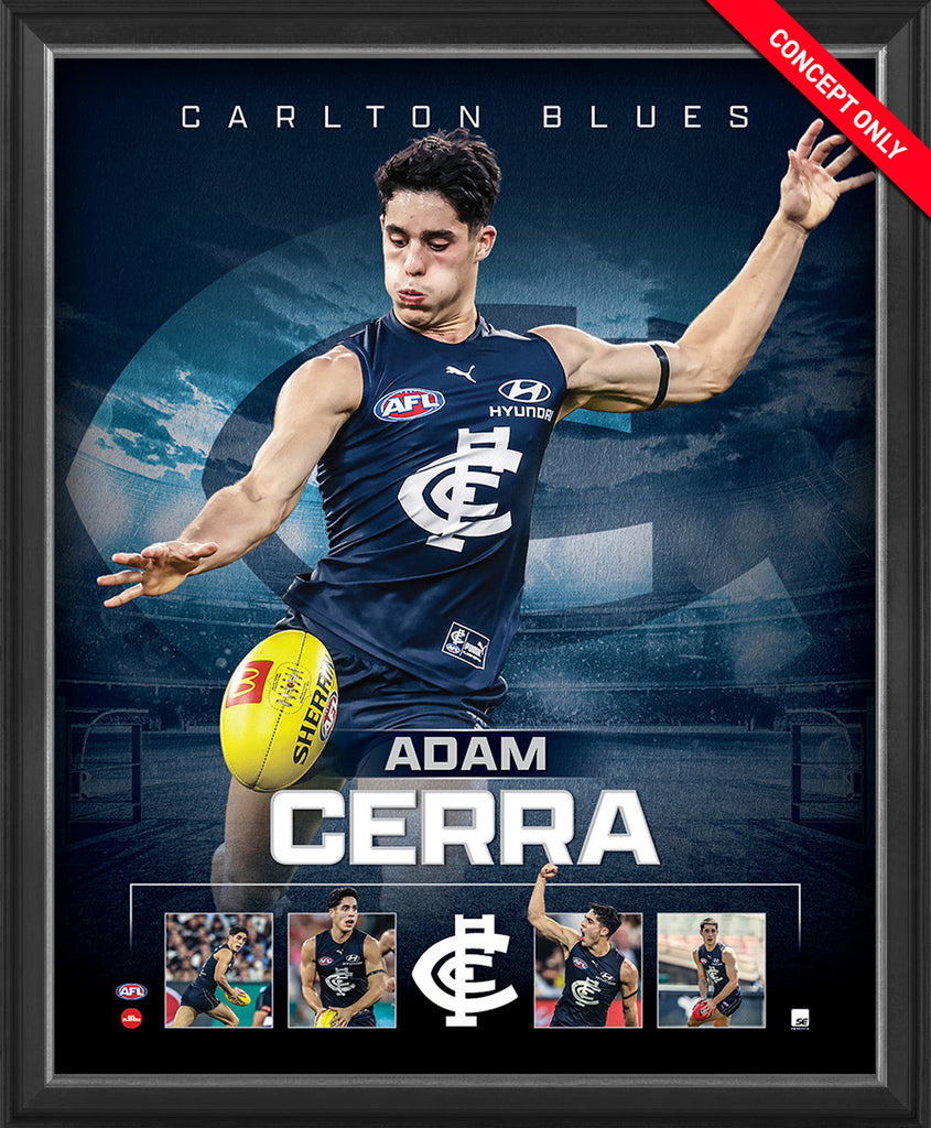 Adam Cerra Carlton Blues Official Licensed AFL Print Framed - 5139