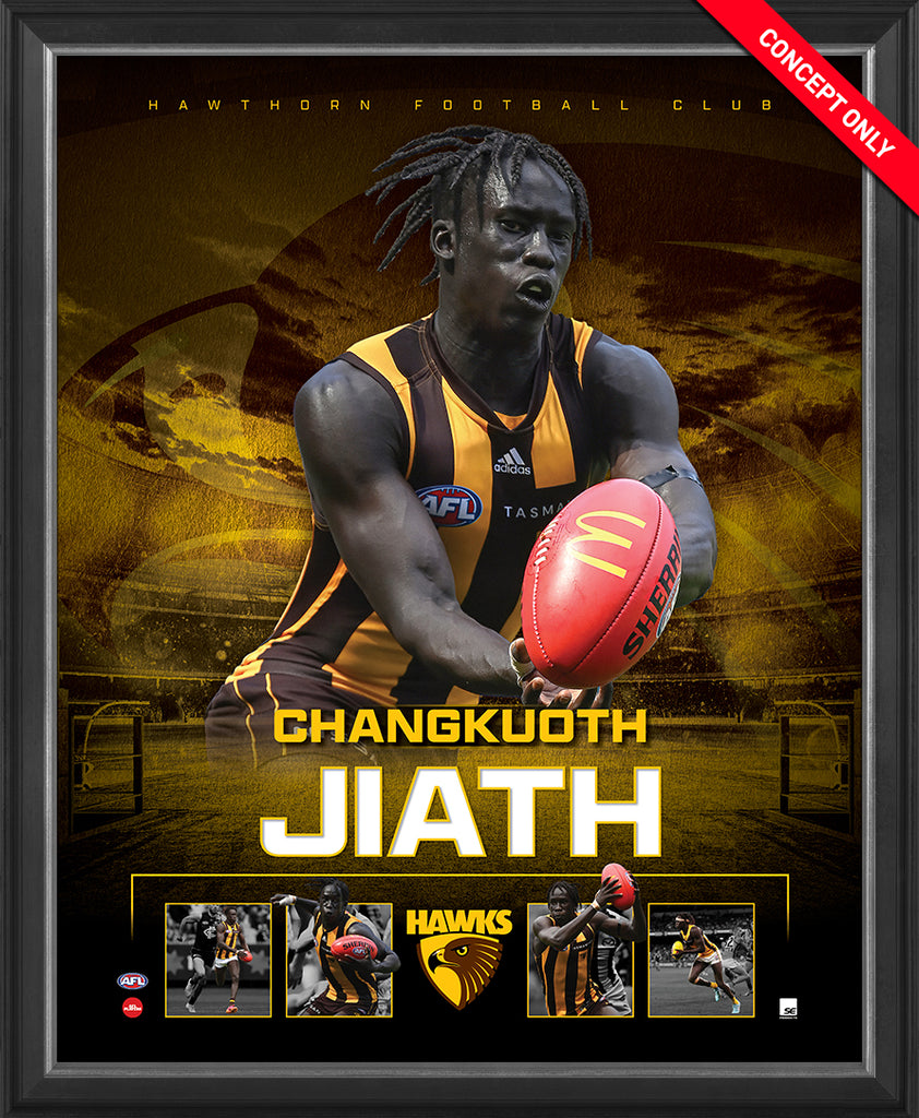 Changkuoth Jiath Hawthorn Official Licensed AFL Print Framed - 5141
