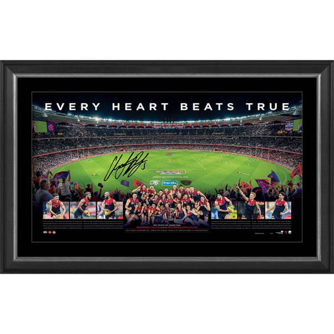 Melbourne Demons 2021 AFL Premiers Panoramic Signed Christian Petracca Official Print Framed - 4880