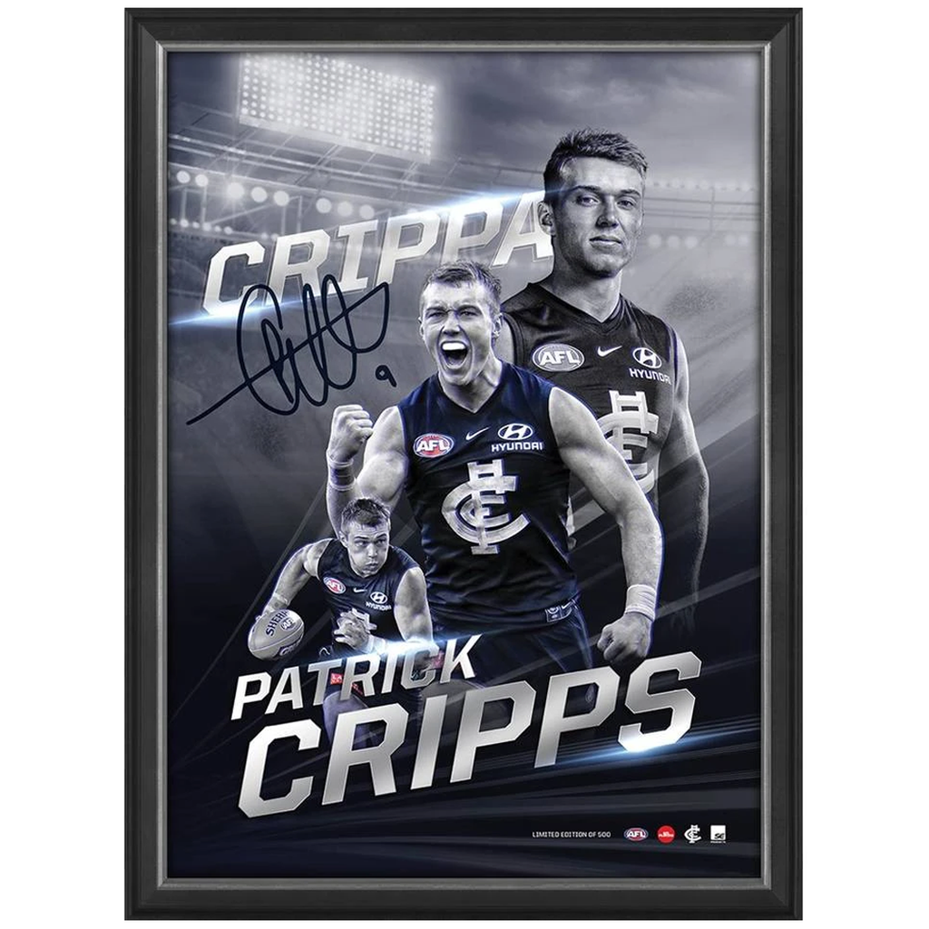 Patrick Cripps Carlton Official Afl Deluxe Sportsprint Framed - 3767