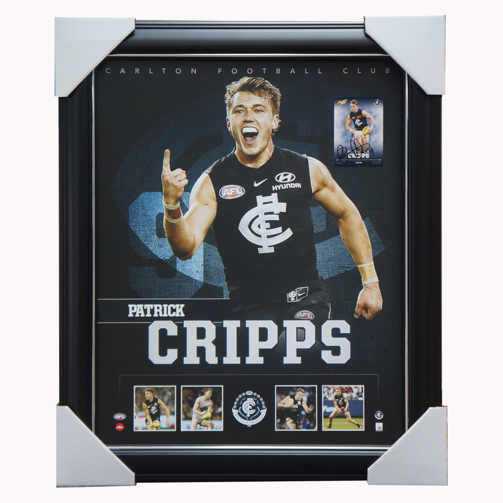 Patrick Cripps Captain of Carlton Official Licensed AFL Print Framed + Signed Card - 4749