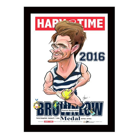 Patrick Dangerfield 2016 Brownlow Medallist Harv Time L/e Print Framed 35 Votes - 2951