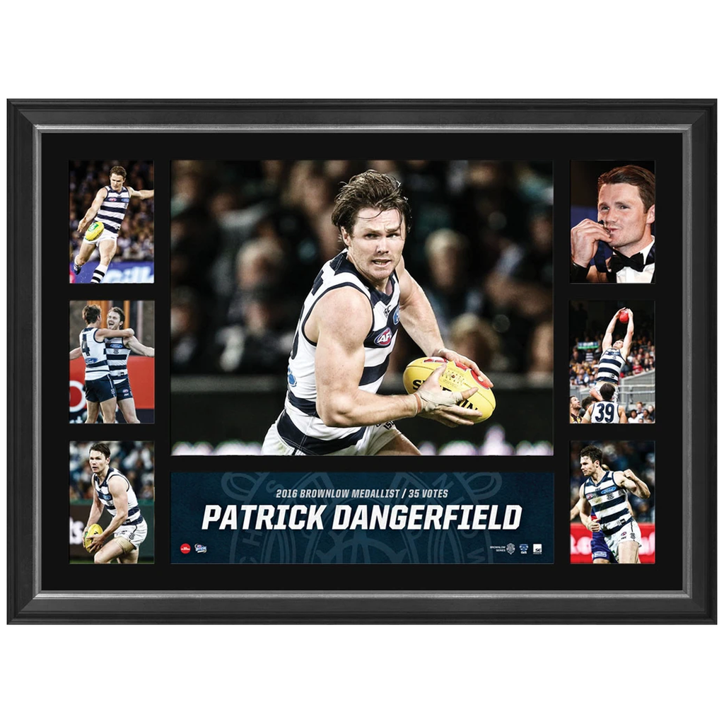 Patrick Dangerfield 2016 Brownlow Medallist Official Geelong Tribute Print Frame - 2948
