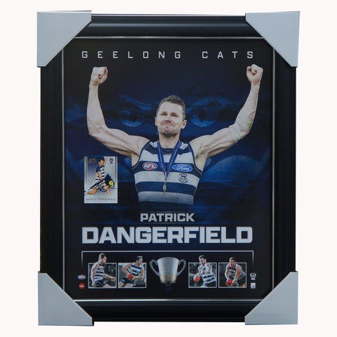 Patrick Dangerfield 2022 Official AFL Premiers Sportsprint Framed + Signed Card  - 5384