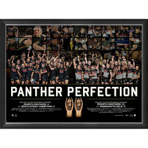 Penrith Panthers 2022 NRL Premiers Official Sportsprint Framed - 5305