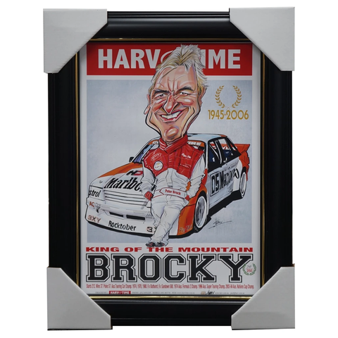 Peter Brock Holden Bathurst Champion King of the Mountain Harv Time Print Framed - 3160