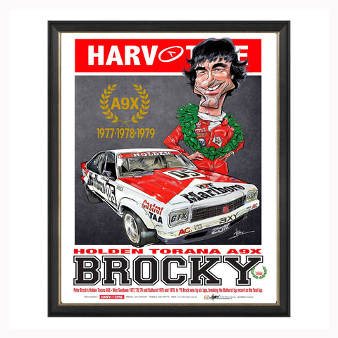 Peter Brock Torana A9X Holden Harv Time L/E Print Framed - 5054