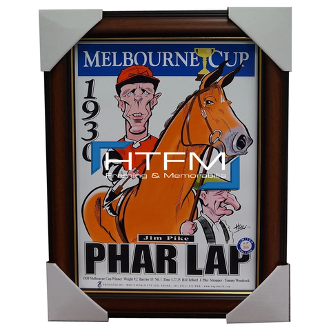 Phar Lap 1930 Melbourne Cup Champion Harv Time Limited Edition Print Framed - 1827