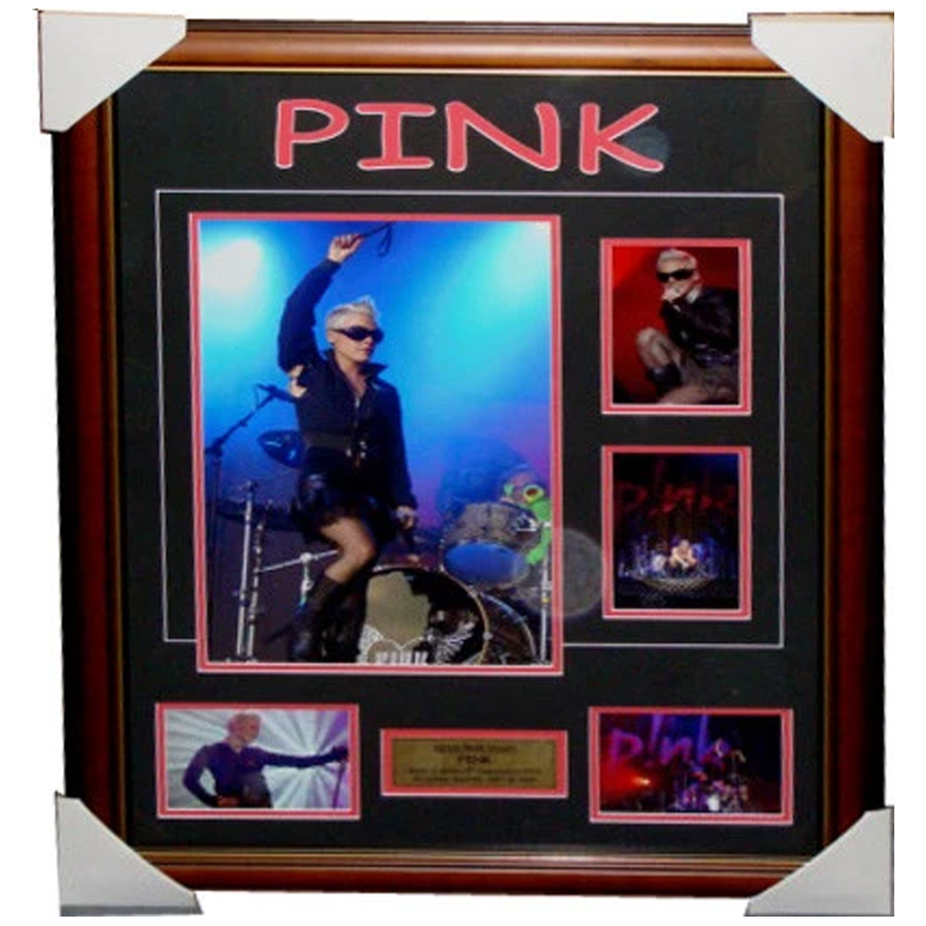 Pink Huge Photo Collage Framed with Plaque - 3548