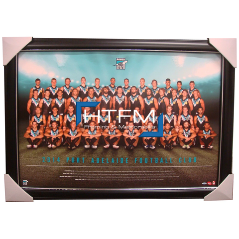 Port Adelaide 2014 Team Print Framed Afl Official Licensed Boak Wines Wingard - 1751