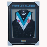 Port Adelaide Power Football Club 2021 AFL Official Team Signed Guernsey Framed - 4704
