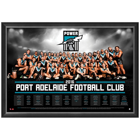 Port Adelaide Power 2016 Official Afl Team Print Framed Travis Boak Chad Wingard - 2730