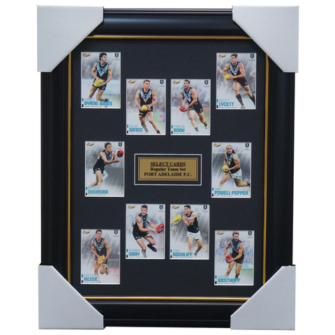 Port Adelaide 2020 Afl Select Team Card Set Framed Boak Wines Gray   - 4011