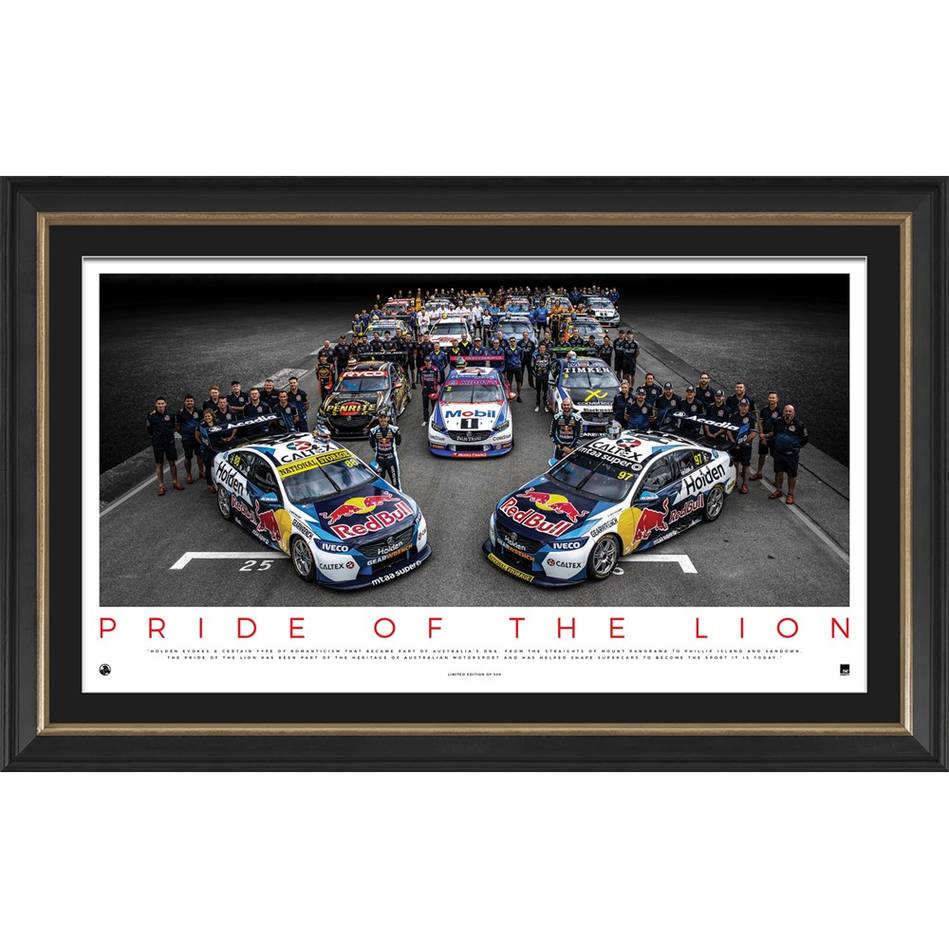 Holden Pride of the Lions Official Legacy Print Framed - 4336