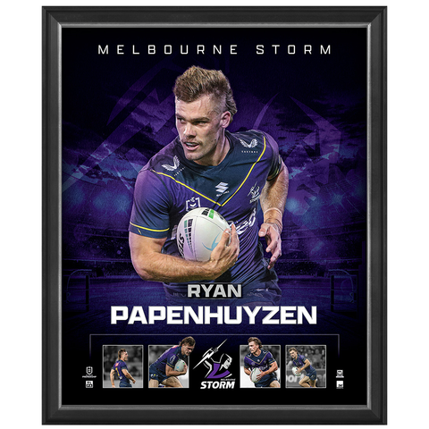 Ryan Papenhuyzen Melbourne Storm Official NRL Player Print Framed New - 4754