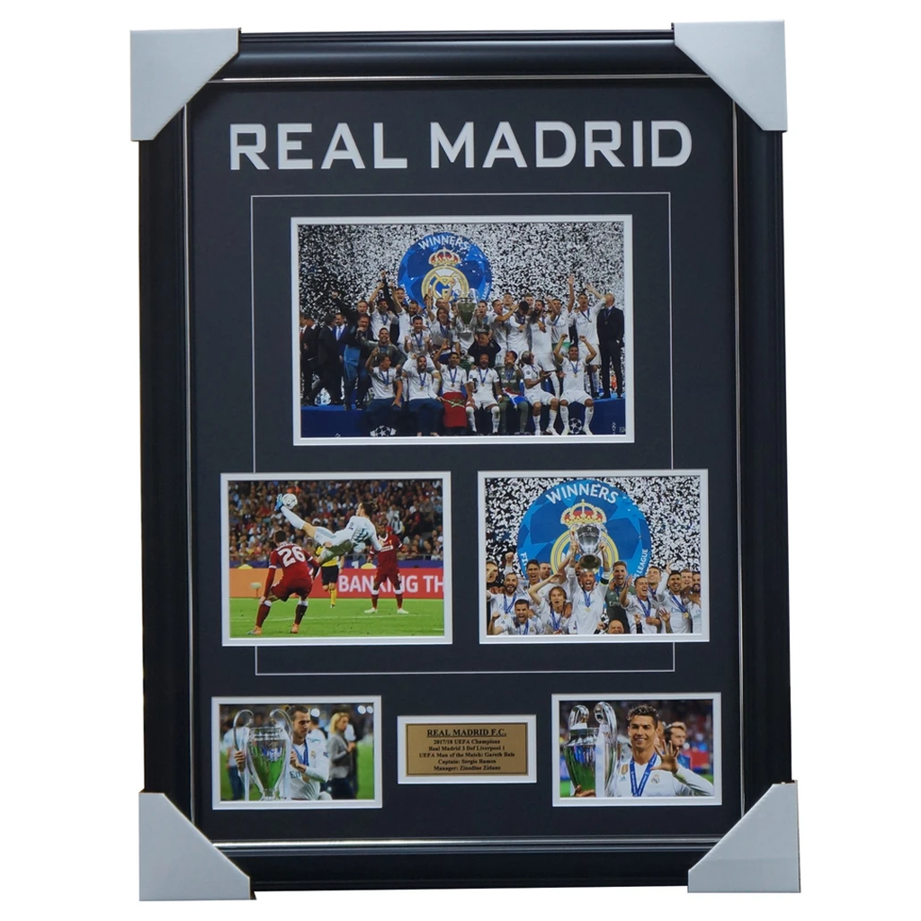 Real Madrid 2018 Uefa Champions Photo Collage Framed 3-peat - 3459