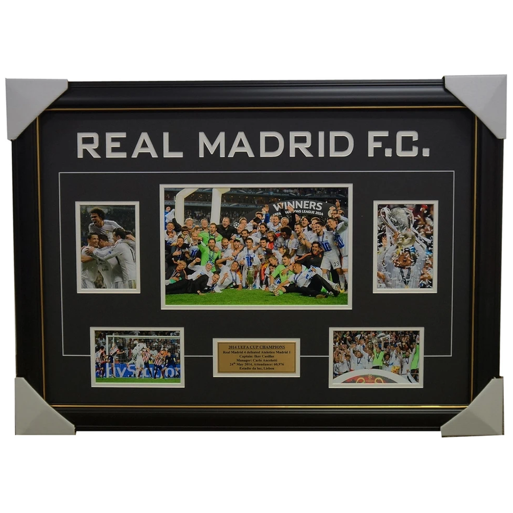 Real Madrid Football Club 2014 Champions League Winners Collage Framed - 1926