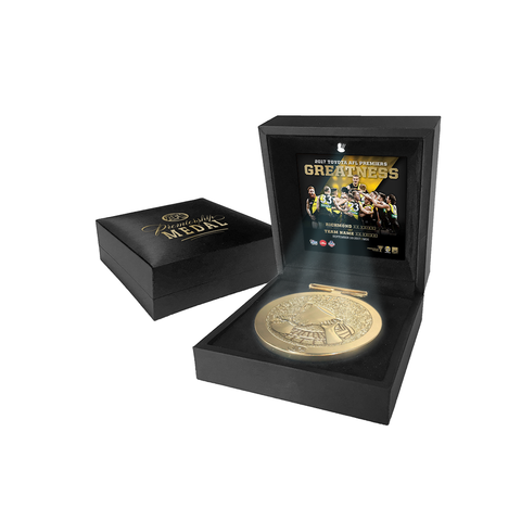 Richmond 2017 Afl Official Premiership Medallion in Black Led Box - 3186