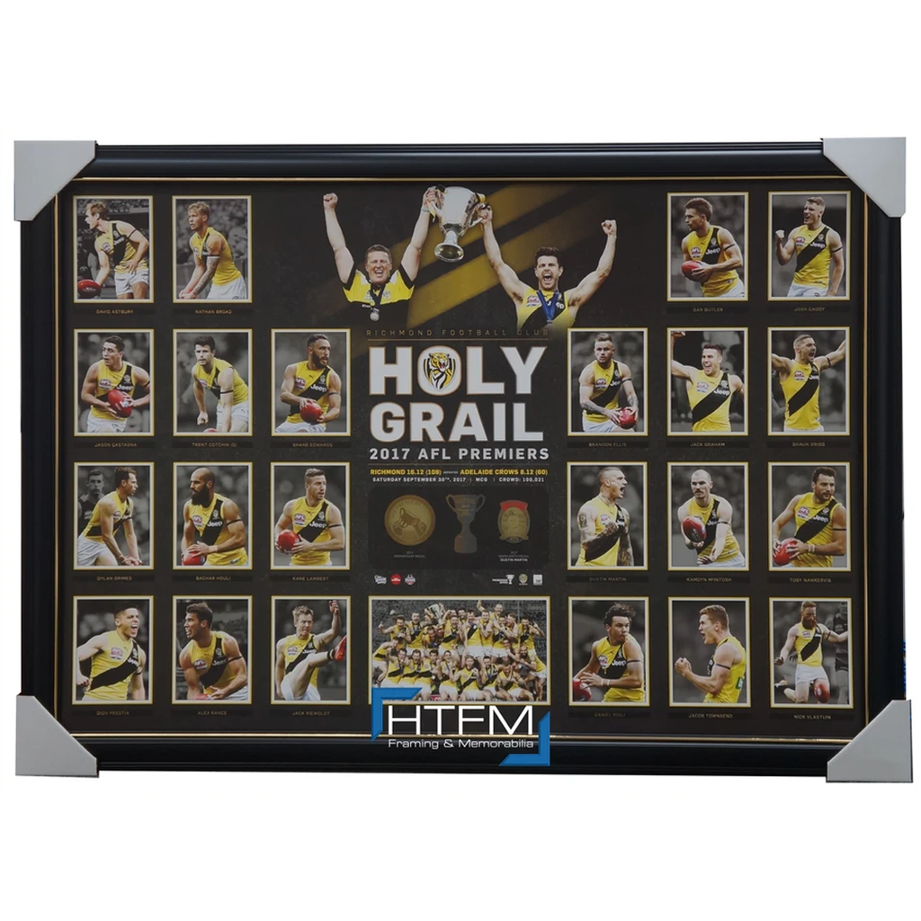 Richmond 2017 AFL Premiers Holy Grail Limited Edition Deluxe Print Framed - 3244