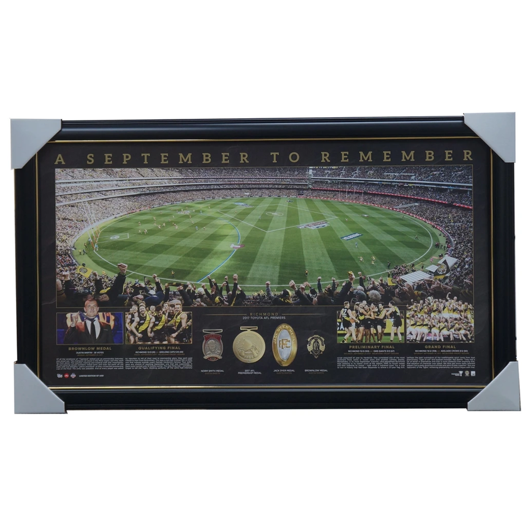 Richmond 2017 Afl Premiers Official Panoramic Grand Final Print Framed New - 3439