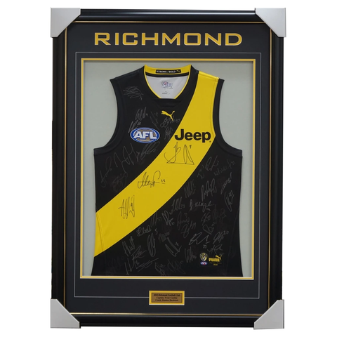Richmond 2018 Signed Official Afl Team Jumper Framed Dustin Martin Cotchin + Coa - 3435