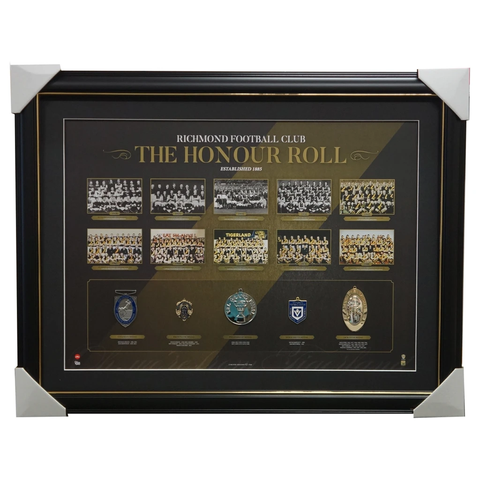 Richmond Vfl/afl Premiers Honour Roll With Medallions Print Framed 1980 - 3013