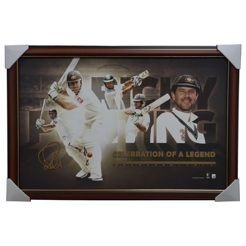 Ricky Ponting Celebration of a Legend Signed Facsimile Print Framed - 3300