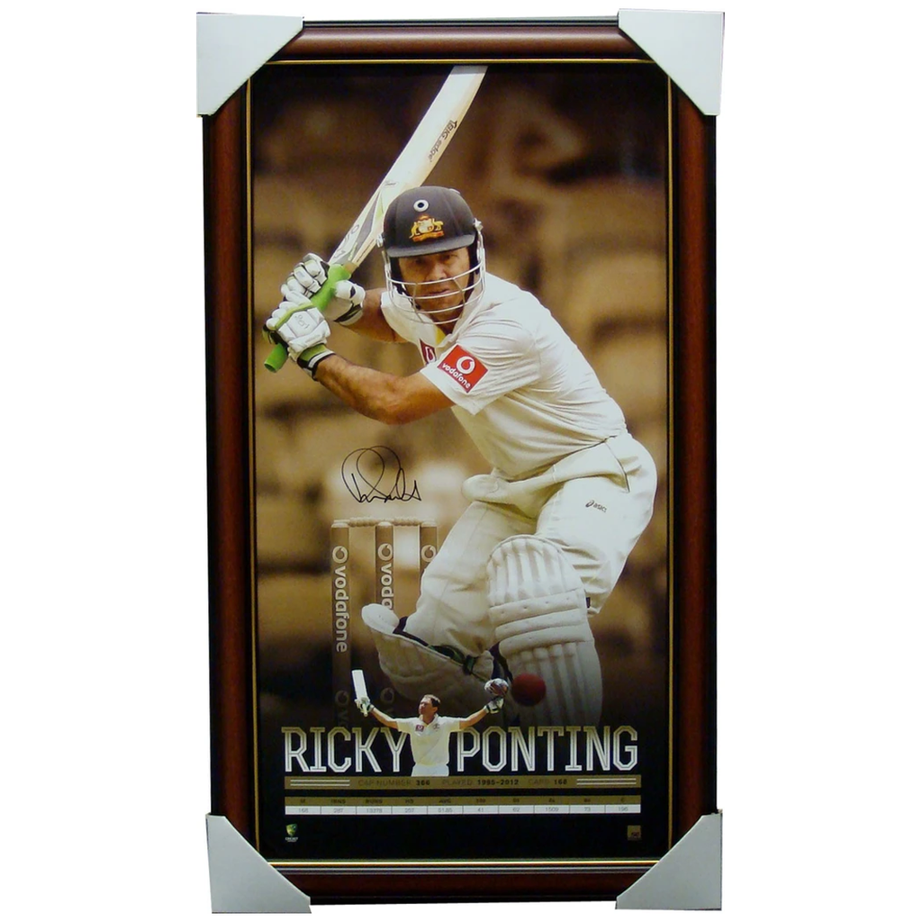 Ricky Ponting Limited Edition Retirement Test Print Signed Framed - 1109