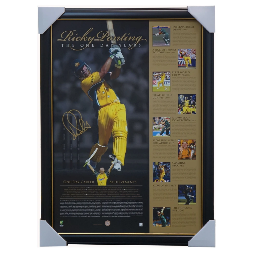 Ricky Ponting One Day Australia Cricket Retirement Signed Print Framed - Official 2664