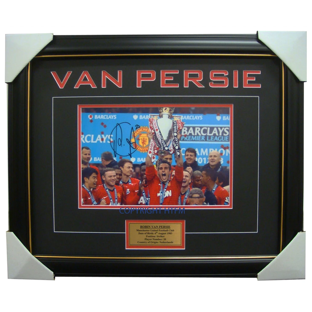Robin Van Persie  Manchester United 2013 Epl Champions Signed Photo Framed - 1655