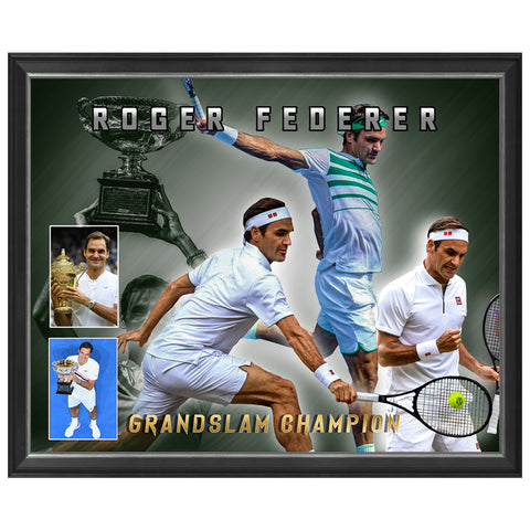 Roger Federer Tennis Grand Slam Champion Print Framed - 4365