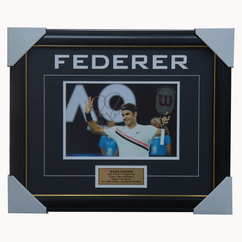 Roger Federer Signed Photo Framed Gram Slam Champion - 3182