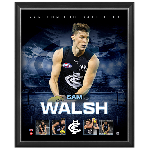 Sam Walsh Carlton Official Licensed AFL Print Framed New - 4738