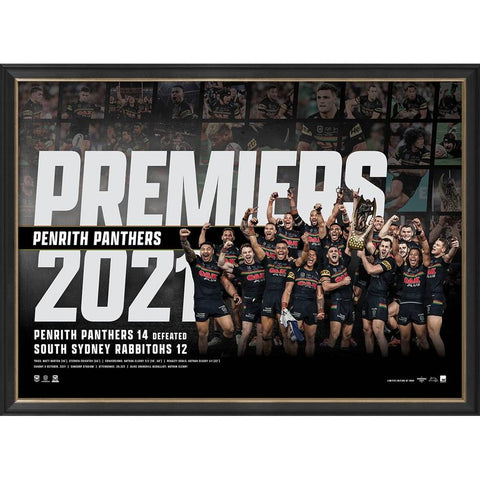 2021 NRL Premiers Penrith Panthers Unframed A1 Sized Print