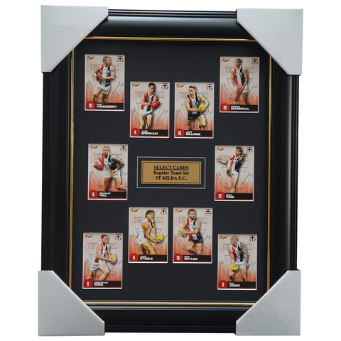 St Kilda 2021 AFL Select Team Card Set Framed Geary Billings Gresham  - 4635