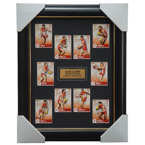 Sydney Swans 2021 AFL Select Team Card Set Framed Heeney Franklin Kennedy  - 4638