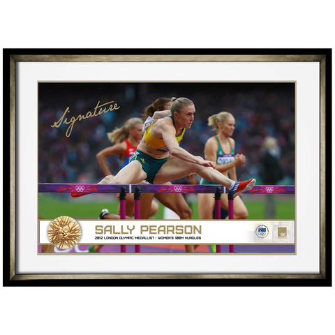 Sally Pearson 2012 Olympic Hurdle Gold Medallist Signed Photo Framed - 4028