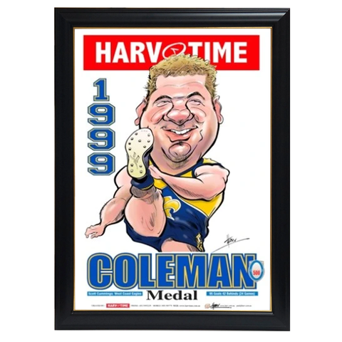 Scott Cummings, 1999 Coleman Medal, Harv Time Print Framed - 4226