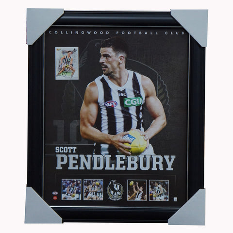 Scott Pendlebury Collingwood Official AFL Print Framed + Signed Card - 5172