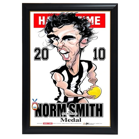 Scott Pendlebury, 2010 Norm Smith Medal, Harv Time Print Framed - 4304