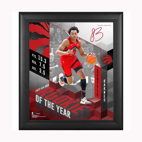 Scottie Barnes Toronto Raptors 2022 Official NBA Rookie of the Year 15'' x 17'' Framed Collage Photo - 5168