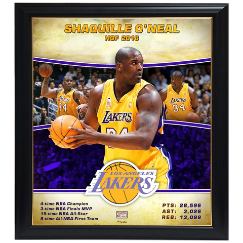 Shaquille O'neal Los Angeles Lakers Player Collage Official Nba Print Framed - 4350