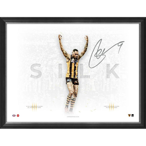 Shaun Burgoyne Signed Hawthorn 400 Game L/E Official AFL Print Framed - 4797