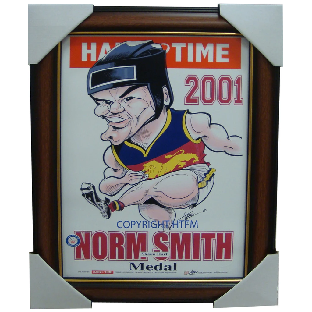 Shaun Hart Brisbane Lions 2001 Norm Smith Medallist L/e Print Framed - 1577