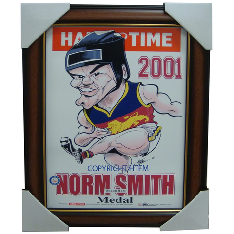 Shaun Hart Brisbane Lions 2001 Norm Smith Medallist L/e Print Framed - 1577