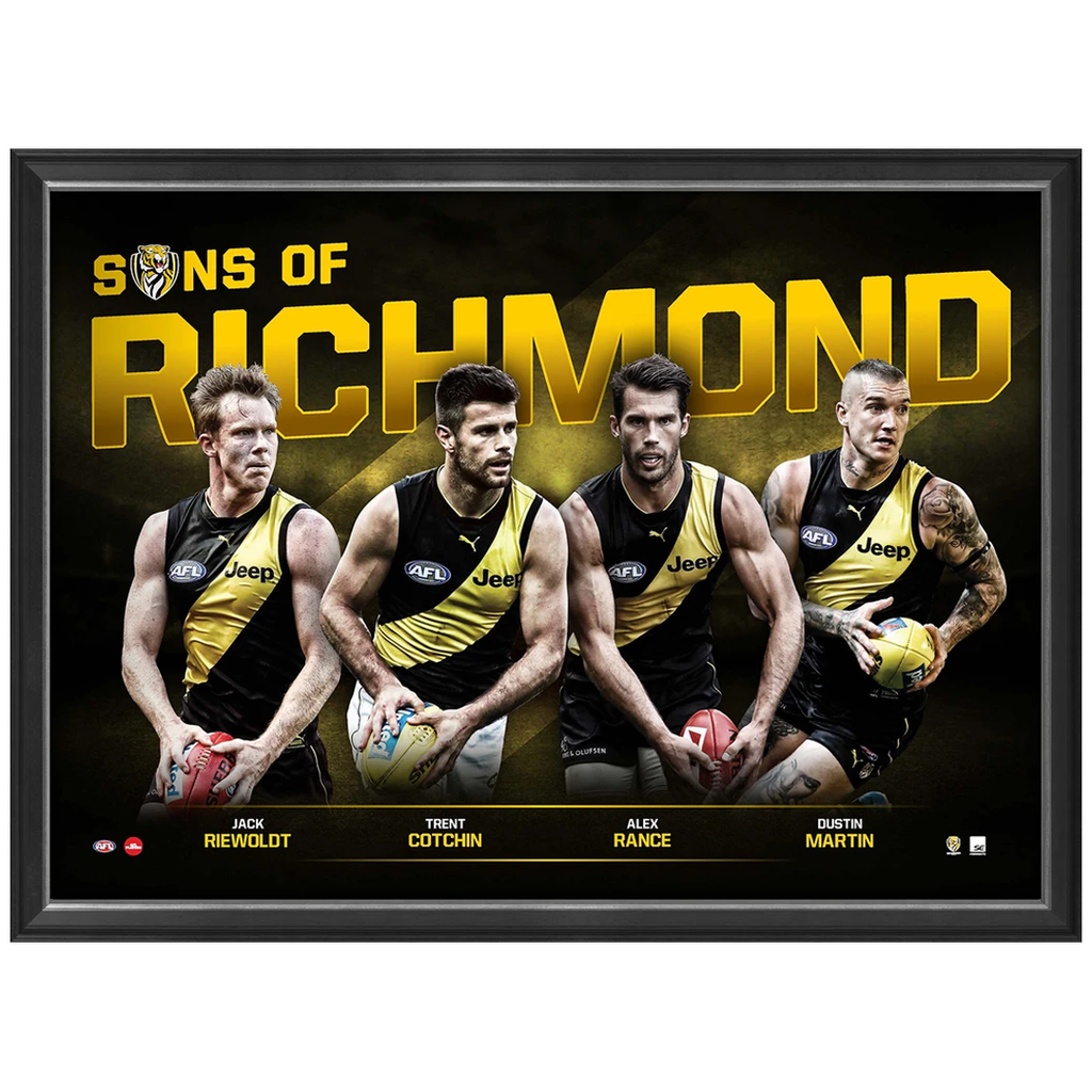 Sons of Richmond L/e Official Afl Print Framed Martin Cotchin Rance Riewoldt - 3457